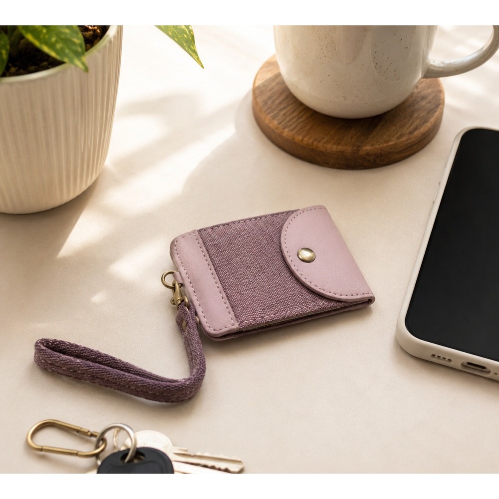 Pink Universal Adhesive Wallet for Phone Stick-On‎ Card Holder Pouch